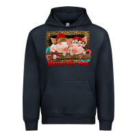 Navy merry pig mas Urban Hoodie - RanaPortraitStore