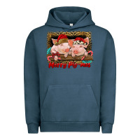 Pigment Midnight Navy merry pig mas Urban Hoodie - RanaPortraitStore