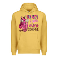 Antique Gold Nobody Fights Alone Coffee Premium Hoodie - texasbilliewilder