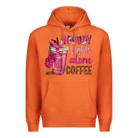 Carrot Nobody Fights Alone Coffee Premium Hoodie - texasbilliewilder