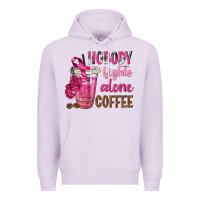 Lilac Nobody Fights Alone Coffee Premium Hoodie - texasbilliewilder