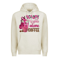 Oatmeal Heather Nobody Fights Alone Coffee Premium Hoodie - texasbilliewilder