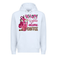 White Nobody Fights Alone Coffee Premium Hoodie - texasbilliewilder