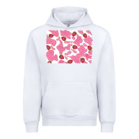 White distressed strawberry milkshake cowhide Urban Hoodie - RanaPortraitStore