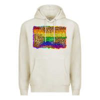Oatmeal Heather pride background Premium Hoodie - Zillion Design Studio