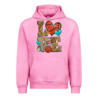 Fuchsia Pink love basketball Urban Hoodie - Zillion Design Studio