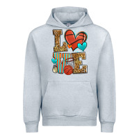 Heather Grey love basketball Urban Hoodie - Zillion Design Studio