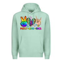 Seafoam peace love rock Premium Hoodie - Zillion Design Studio