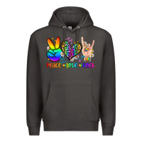 Smoke peace love rock Premium Hoodie - Zillion Design Studio