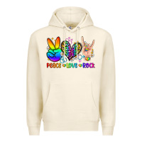 Tofu peace love rock Premium Hoodie - Zillion Design Studio