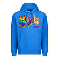 True Royal peace love rock Premium Hoodie - Zillion Design Studio