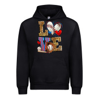 Black love baseball Urban Hoodie - Zillion Design Studio