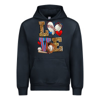 Navy love baseball Urban Hoodie - Zillion Design Studio