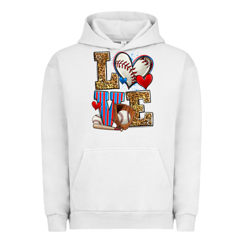Love Baseball Urban Hoodie by Zillion Design Studio | Teevron