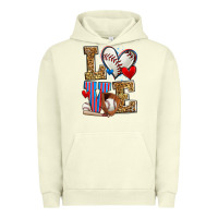 Pigment Pistachio love baseball Urban Hoodie - Zillion Design Studio
