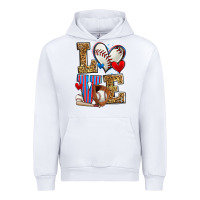 White love baseball Urban Hoodie - Zillion Design Studio