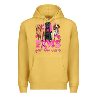 Antique Gold Paws For The Cure Premium Hoodie - texasbilliewilder