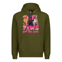 Army Green Paws For The Cure Premium Hoodie - texasbilliewilder
