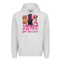 Dove Grey Paws For The Cure Premium Hoodie - texasbilliewilder