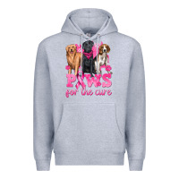 Heather Grey Paws For The Cure Premium Hoodie - texasbilliewilder