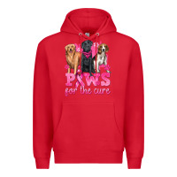 Red Paws For The Cure Premium Hoodie - texasbilliewilder