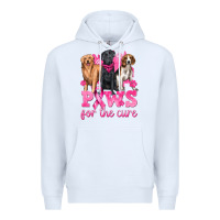 White Paws For The Cure Premium Hoodie - texasbilliewilder