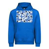 Cobalt distressed blueberry milkshake cowhide Urban Hoodie - RanaPortraitStore