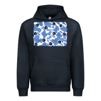 Navy distressed blueberry milkshake cowhide Urban Hoodie - RanaPortraitStore