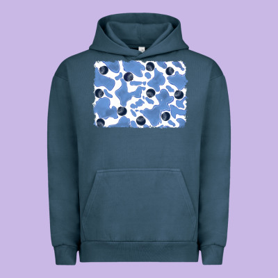 Distressed Blueberry Milkshake Cowhide Urban Hoodie Designed By Ranaportraitstore