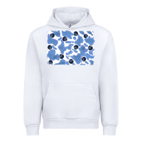White distressed blueberry milkshake cowhide Urban Hoodie - RanaPortraitStore