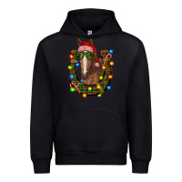 Black christmas horseshoe with horse Urban Hoodie - RanaPortraitStore