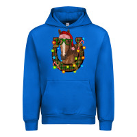 Cobalt christmas horseshoe with horse Urban Hoodie - RanaPortraitStore