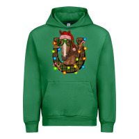 Emerald christmas horseshoe with horse Urban Hoodie - RanaPortraitStore