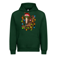 Forest Green christmas horseshoe with horse Urban Hoodie - RanaPortraitStore