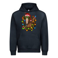 Navy christmas horseshoe with horse Urban Hoodie - RanaPortraitStore
