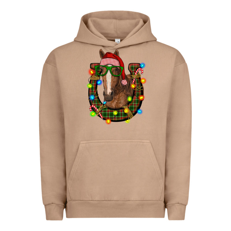 Christmas Horseshoe With Horse Urban Hoodie by RanaPortraitStore | Teevron