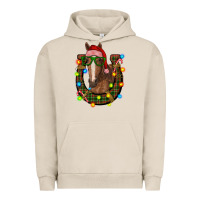 Pigment French Oak christmas horseshoe with horse Urban Hoodie - RanaPortraitStore