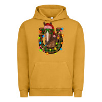 Pigment Peanut Butter christmas horseshoe with horse Urban Hoodie - RanaPortraitStore