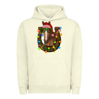 Pigment Pistachio christmas horseshoe with horse Urban Hoodie - RanaPortraitStore