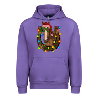 Tulip christmas horseshoe with horse Urban Hoodie - RanaPortraitStore
