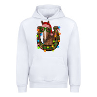 White christmas horseshoe with horse Urban Hoodie - RanaPortraitStore