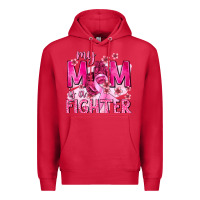 Cardinal My Mom Is a Fighter with Ribbon Premium Hoodie - texasbilliewilder