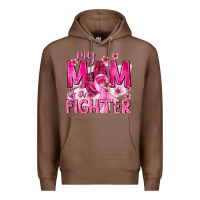 Chestnut My Mom Is a Fighter with Ribbon Premium Hoodie - texasbilliewilder