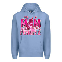 Colony Blue My Mom Is a Fighter with Ribbon Premium Hoodie - texasbilliewilder