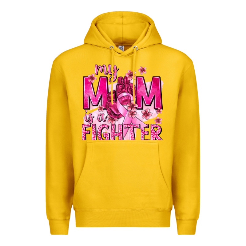 My Mom Is A Fighter With Ribbon Premium Hoodie by texasbilliewilder | Teevron