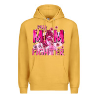 Mustard My Mom Is a Fighter with Ribbon Premium Hoodie - texasbilliewilder