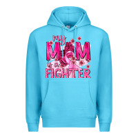 Ocean Blue My Mom Is a Fighter with Ribbon Premium Hoodie - texasbilliewilder