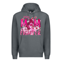 Rock My Mom Is a Fighter with Ribbon Premium Hoodie - texasbilliewilder