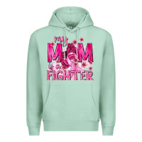 Seafoam My Mom Is a Fighter with Ribbon Premium Hoodie - texasbilliewilder
