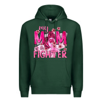 Sports Green My Mom Is a Fighter with Ribbon Premium Hoodie - texasbilliewilder